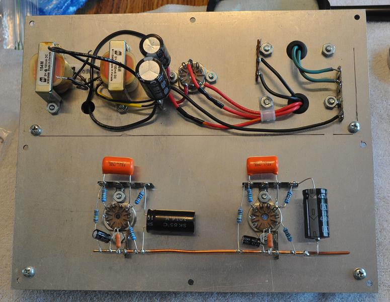 Top plate wiring in progress